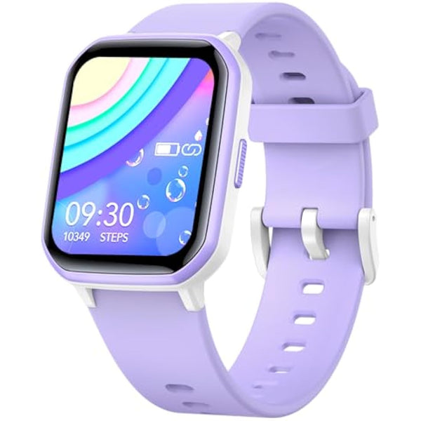 Kids Smart Watch for Girls,IP68 Waterproof Kids Fitness Tracker Watch with 1.5 Inch DIY Face,Heart Rate Sleep Monitor,19 Sport Modes,Calories Counter,Alarm Clock,Great Gifts for Children 6+ (Purple)