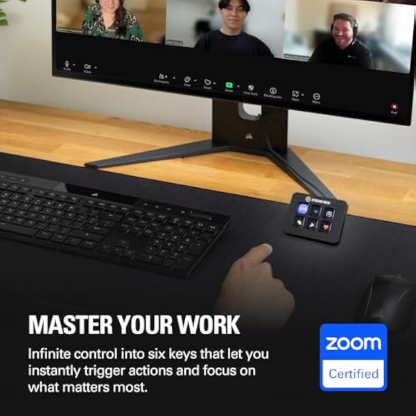 Elgato Stream Deck Mini – Control Zoom, Teams, PowerPoint, MS Office and More, Boost Productivity with Seamless Integration for Daily Apps, Set Up Shortcuts Easily, Compatible with Mac and PC