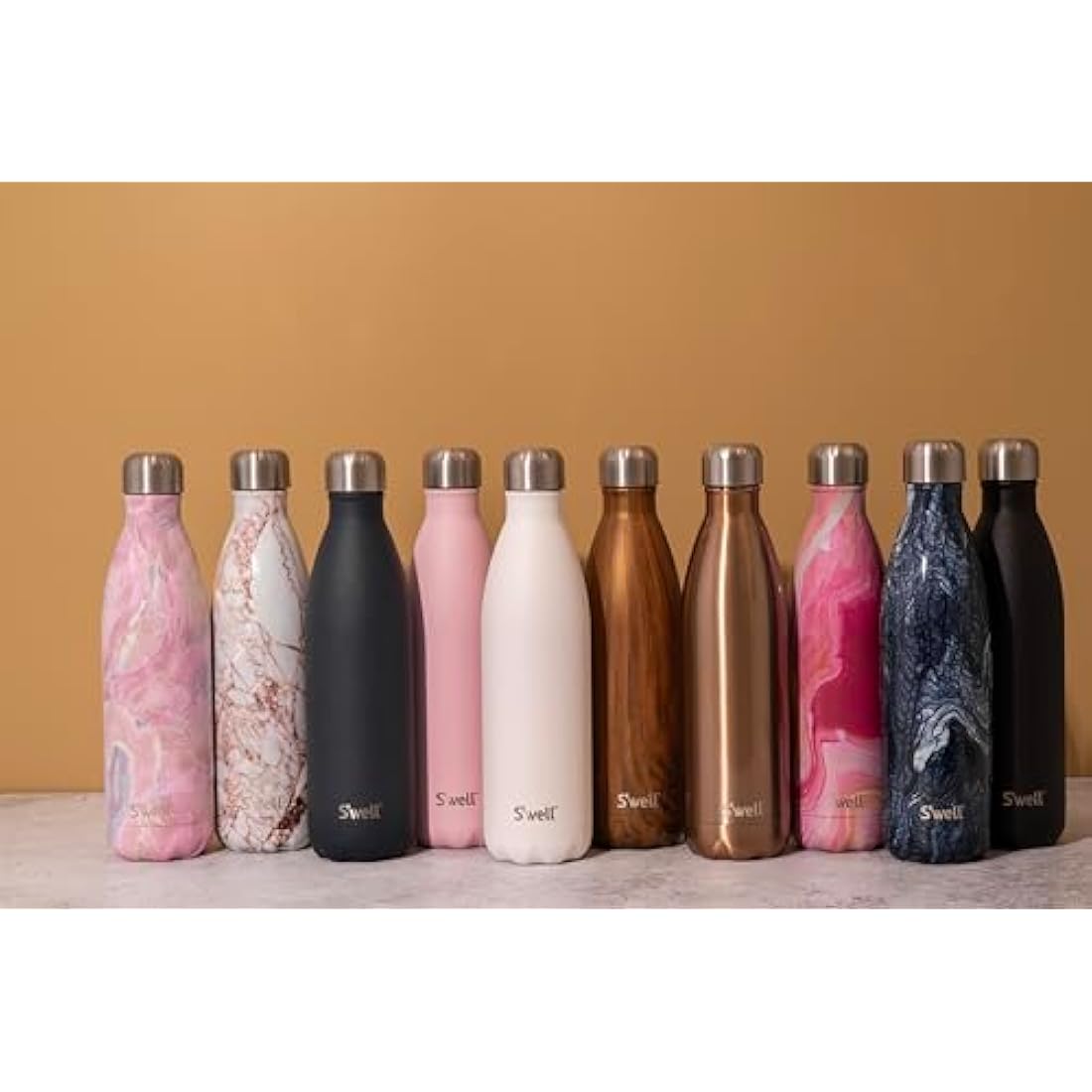 S'well Stainless Steel Reusable Water Bottle, 750ml, Azurite, Triple Insulated and Leak Proof Drinking Bottle for Hot and Cold Beverages up to 48h Cold/24h Hot, Blue