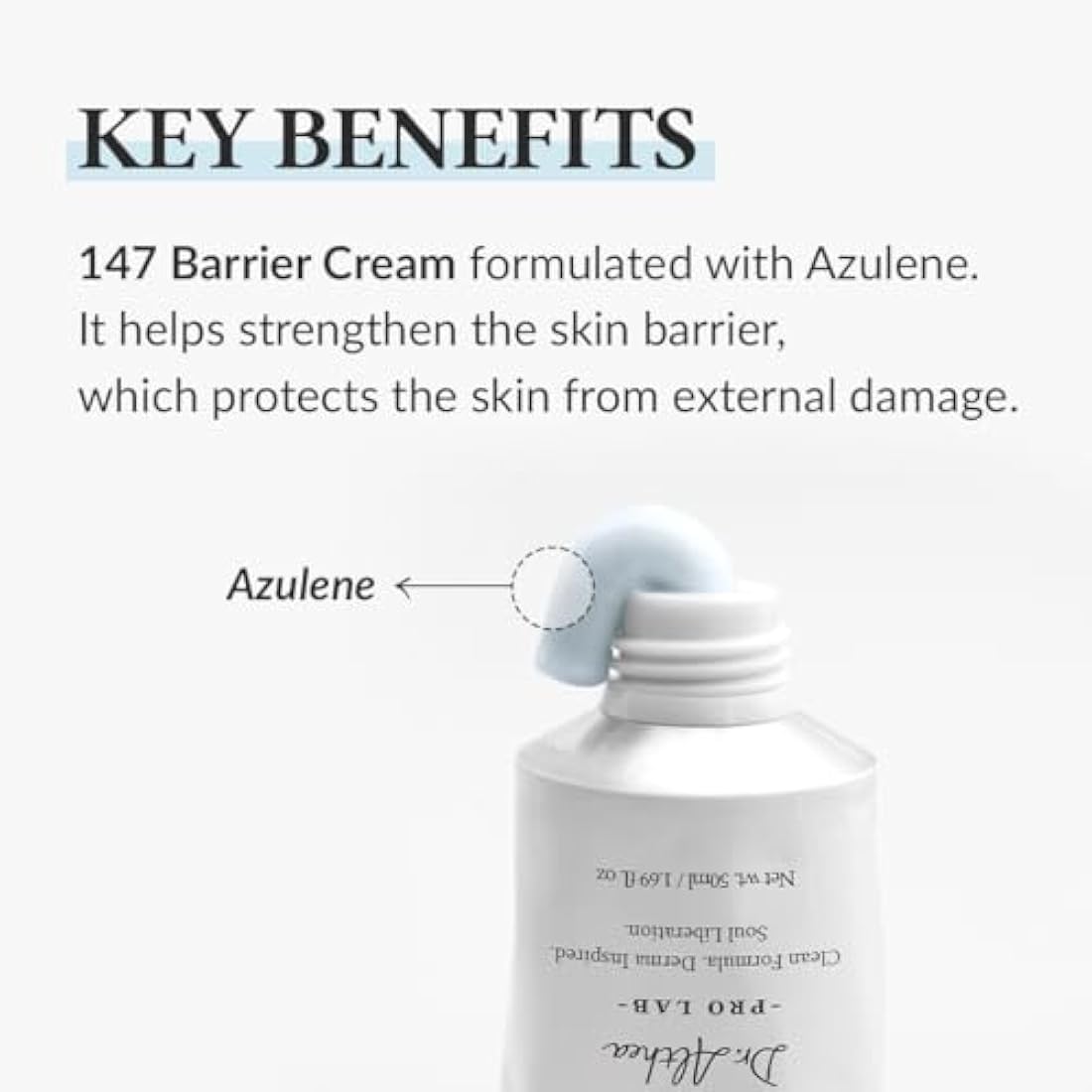 Dr.Althea 147 Barrier Cream | Daily Skin Barrier Repair Care | Deep Hydrating with Hyaluronic Acid & Ceramides | Korean Vegan Skin Care for All Skin Types | 1.7 Fl Oz