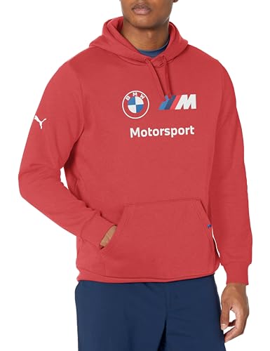 PUMA Men's BMW M Motorsport Essentials Fleece Hoodie Hooded Sweatshirt