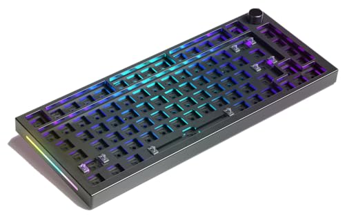 Glorious Gaming GMMK PRO 75% Barebones (Frame Only) - Modular Mechanical Gaming Keyboard, TKL Size (75%), 1.5kg Frame, RGB, Customisable, 5-Pin Switch Support, International/ISO Layout - Black Slate