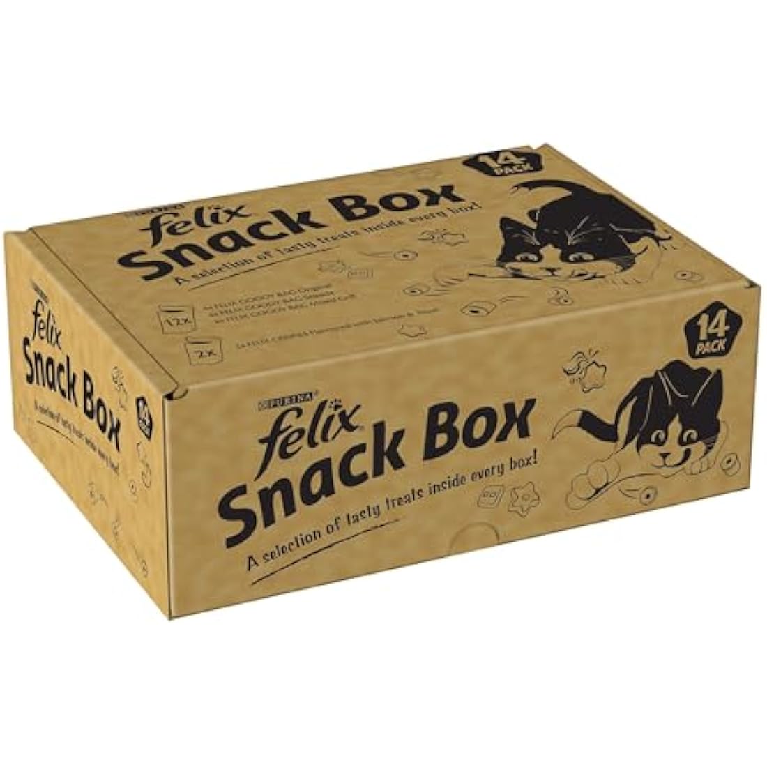 FELIX Mixed Snack Box Adult Cat Treats Pack 810g