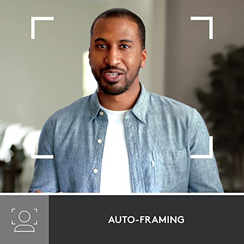 Logitech Brio 500 Full HD Webcam with Auto Light Correction, show Mode, Dual Noise Reduction Mics, Webcam Privacy Cover, Works with Microsoft Teams, Google Meet, Zoom, USB-C Cable, Streaming - White