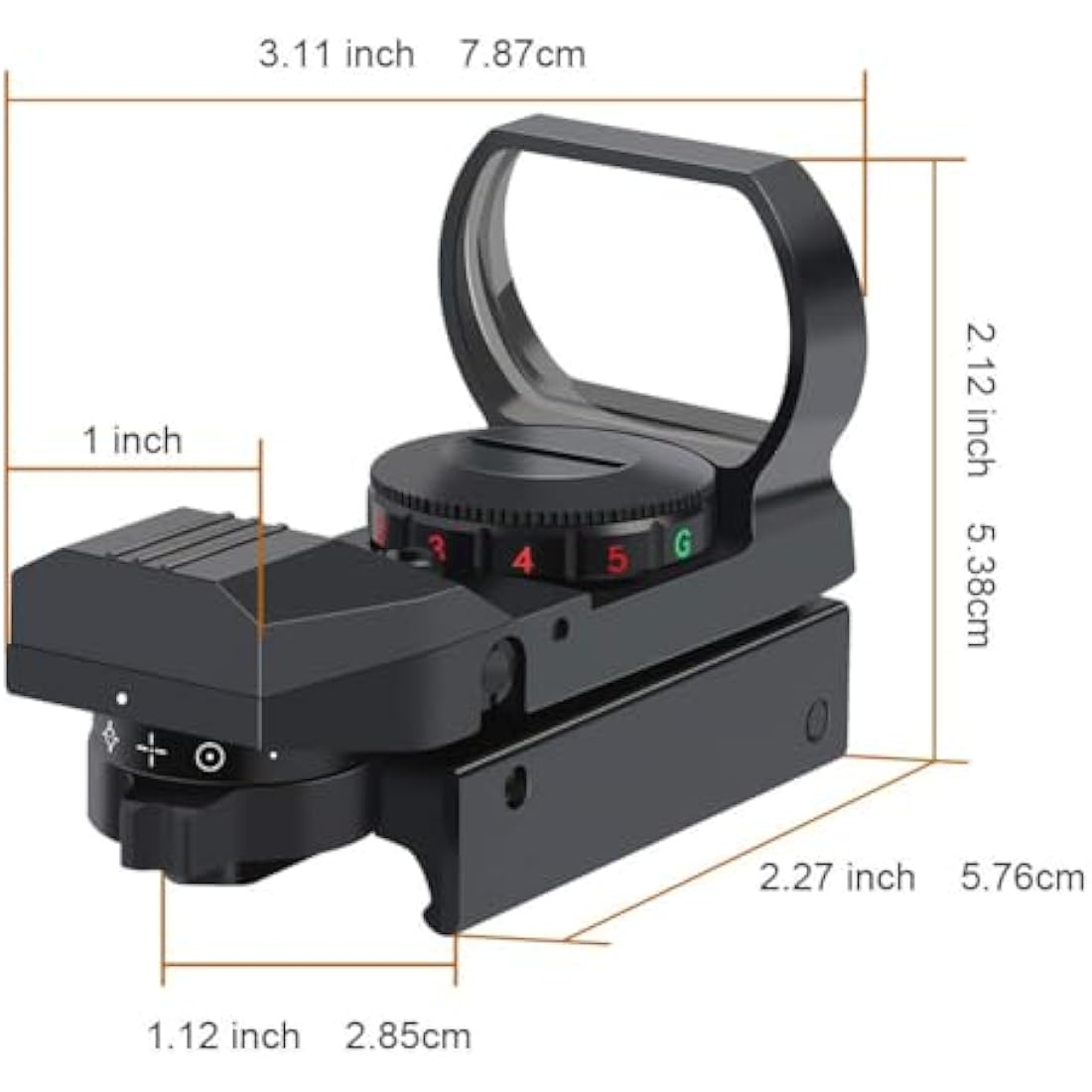 Feyachi Red Dot Sight Reflex Sight Green & Red Adjustable Reticle (4 Styles) Riflescope with 20mm/22mm Weaver/Picatinny Rail Mount and Cover for Hunting Crossbow