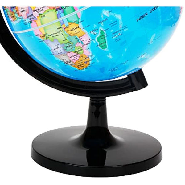 EXERZ 20cm World Globe - Educational Geographic - Political Map - Self Assembled School Globe - 20cm Diameter