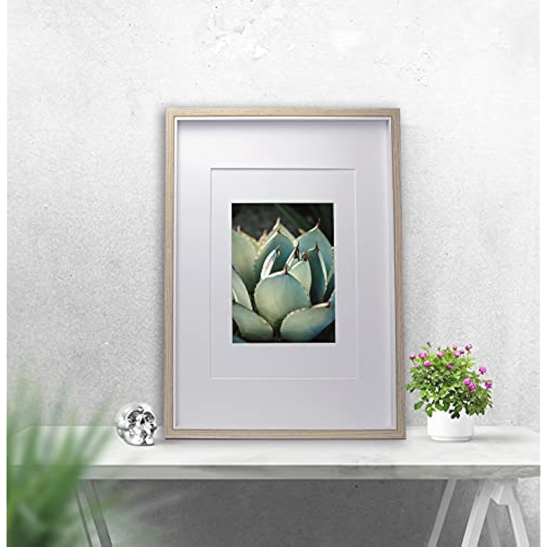 A3 Wooden & white Two Tone Picture Frames Set of 3 with Double Mounts for A4 & 6x8 photo, A4 boxed photo frames for 3pack, A3 wooden Poster Frame with Mount for picture Frames