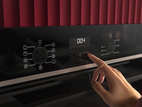 AEG 3000 Series Surroundcook Integrated Oven BEX335011B, 72L Multilevel Cooking, Turbo Grill, Defrost, Led Display, XL Baking Tray, Aqua Clean, Built-in Oven 590x560x550mm, Class A+++ Black