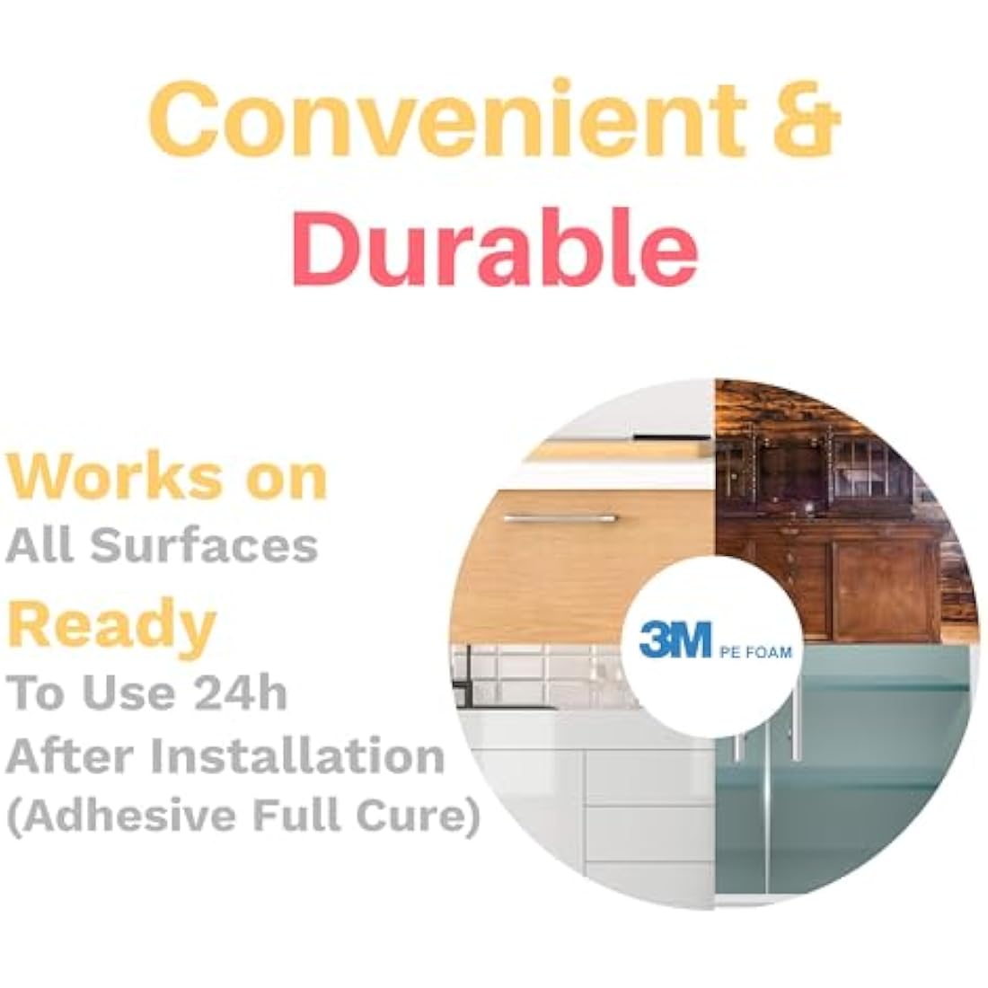 Inaya Cabinet Locks Baby Proofing - Child Proof Drawer Locks - Child Safety Cabinet Latches with 3M Adhesive Easy Installation - No Drilling or Extra Screws (8 Pack)