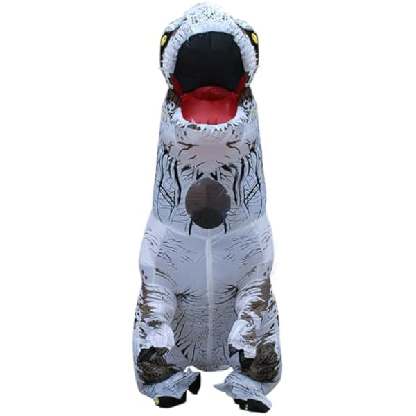 JASHKE Inflatable Costume Trex Dinosaur Costumes Halloween Costume Fancy Dress for Adult (White)
