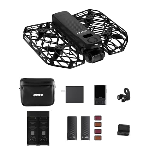 HOVERAir X1 PROMAX 8K Action Flying Camera, Foldable Drone with Camera with 26Mph Follow Speed, 10+ Fully Automatic Flight Modes, Fly Anywhere with OmniTerrain, SmoothCapture 2.0(Skiing Combo)