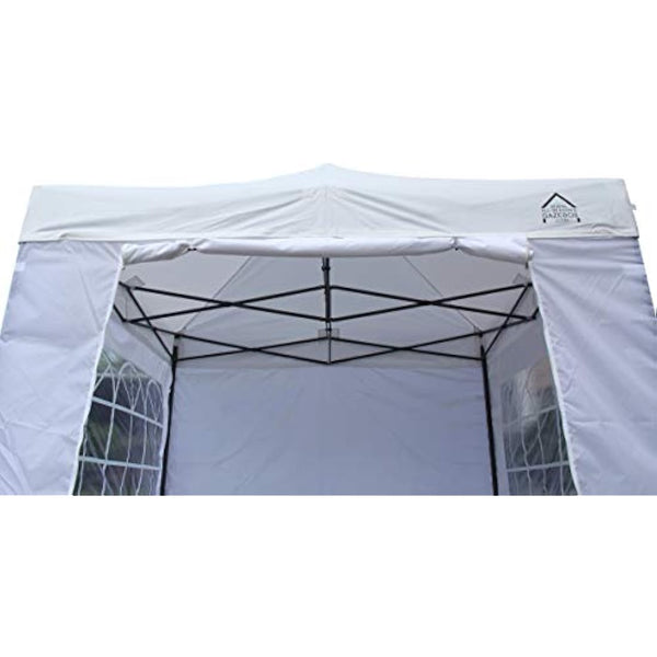 All Seasons Gazebos 2.5x2.5 Fully Waterproof Pop up Gazebo With 4 Zip up Sides and Accessories - White
