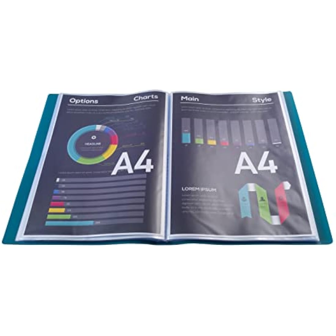 Exacompta - Ref 85103E - Soft PP Display Book - Suitable for A4 Documents, Made from Polypropylene, Lightweight, 100 Pockets, 200 Viewing Pages - Green Cover