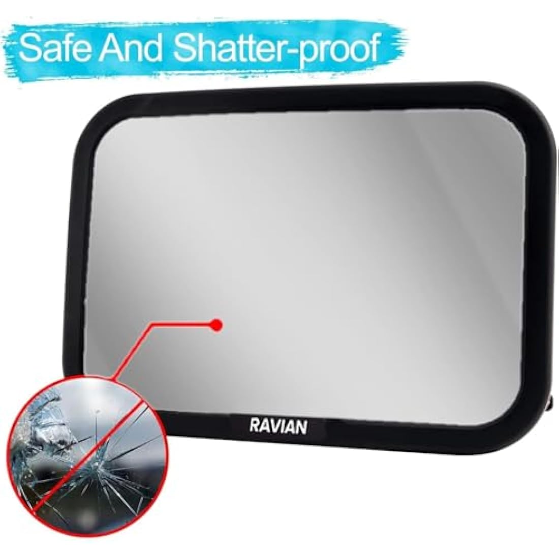 Baby Car Mirror for Back Seat Safest Newborn Essentials with Rear View, Shatterproof, Adjustable to See Rear Facing for Infants, Kids and Pets