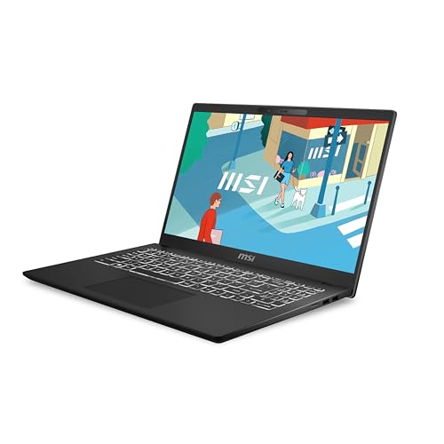 MSI Modern 15H (C13M-275UK) Laptop-(15.6" FHD, 60Hz 45% NTSC IPS-Level, Intel® i5-13420H,Raptor Lake, Iris Xe Graphics, 16GB (3200MHz), 512 SSD,Windows 11home plus)- Classic Black