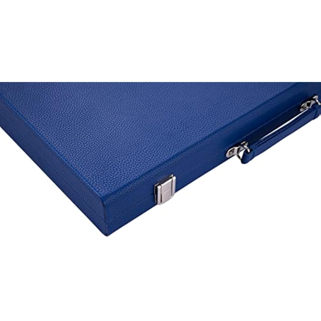 Engelhart - 250526 - Luxury 18" backgammon set inlaid velvet - leatherette exterior - pearly dice and token