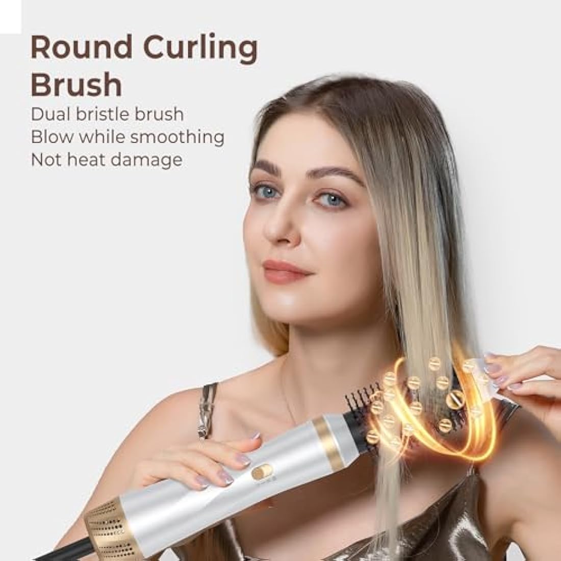 5 in 1 Air Styler – Magic Styler - Hair Dryer Brush – Multi use Styling Appliances - Thermal Wrap - for Curling, Straightening, Volumizing and Drying – Hair Curler – Ionic Technology (White)