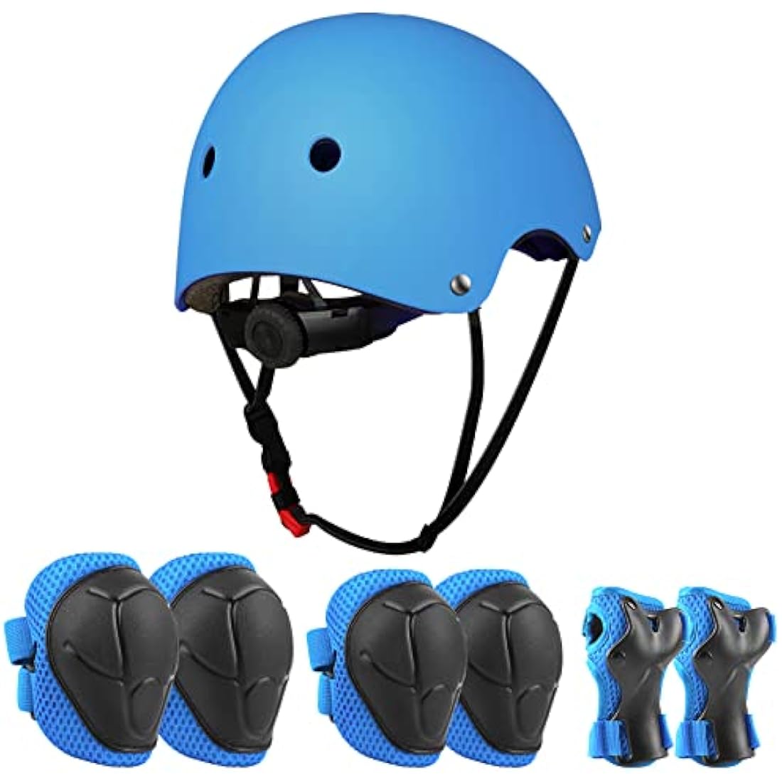Jim's Store Kids Bike Helmet for 3-10 years old Helmet and Knee Pads Set Adjustable Elbow &Wrist Pads Protective Gear Set for Skateboard Scooter Cycling Roller Skating Boys Girls