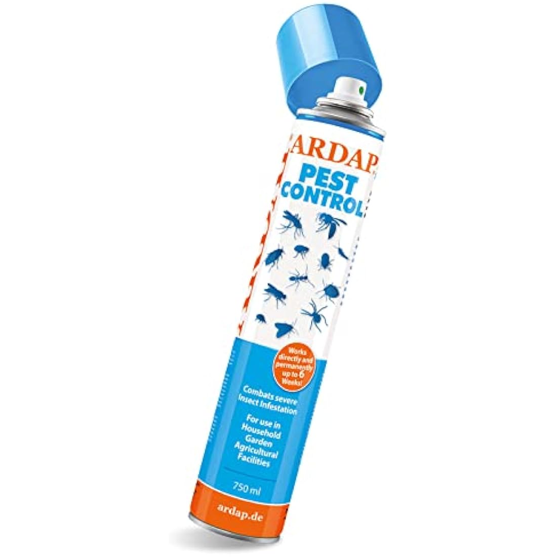 ARDAP Pest Control Spray 750ml - Fly Spray, Bug Spray, Spider Repellent & Insect Killer - Insect spray to combat acute vermin and insect infestation - Insecticide Spray with Long-term protection
