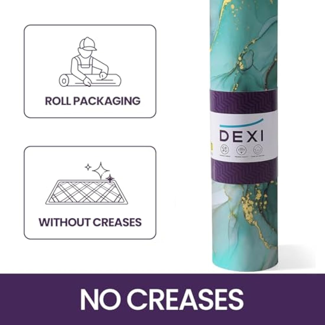 DEXI Non-Slip Bath Mat 40 x 60 cm, Super Absorbent Quick Drying Thin Bathroom Mats for Bathtub Side Floor, Easy to Clean, Turquoise Green