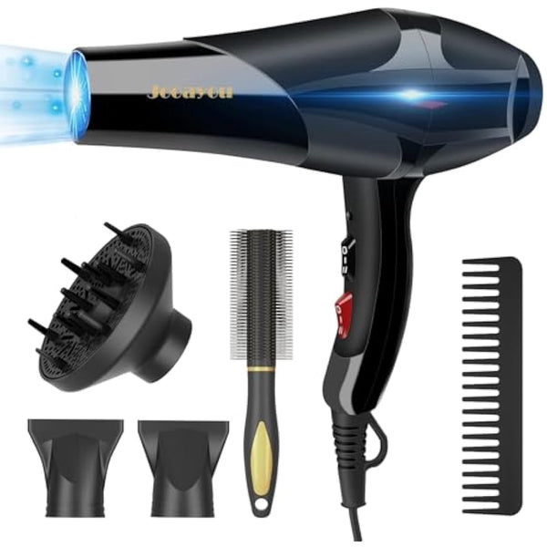 Jooayou Hair Dryer, 3000W Professional Ionic Hairdryer for Women Men, Fast Drying Blow Dryer with Diffuser 2 Speed 3 Heat Setting and Cool Button for Salon Home Travel Hair Styling