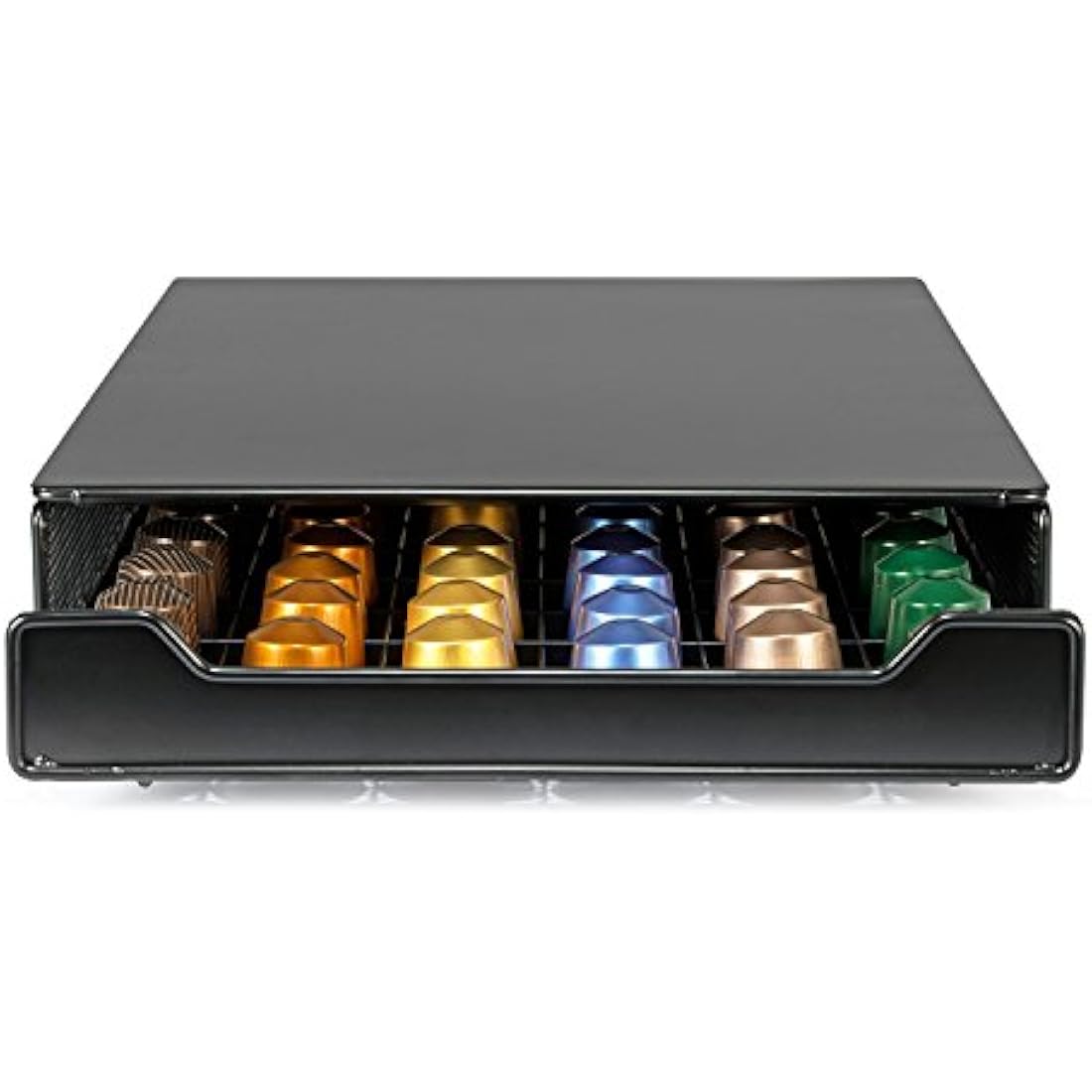 HiveNets Nespresso Capsule Drawer Coffee Pod Storage Support Compatible for Nespresso Original Metal Holder for 60 Pcs