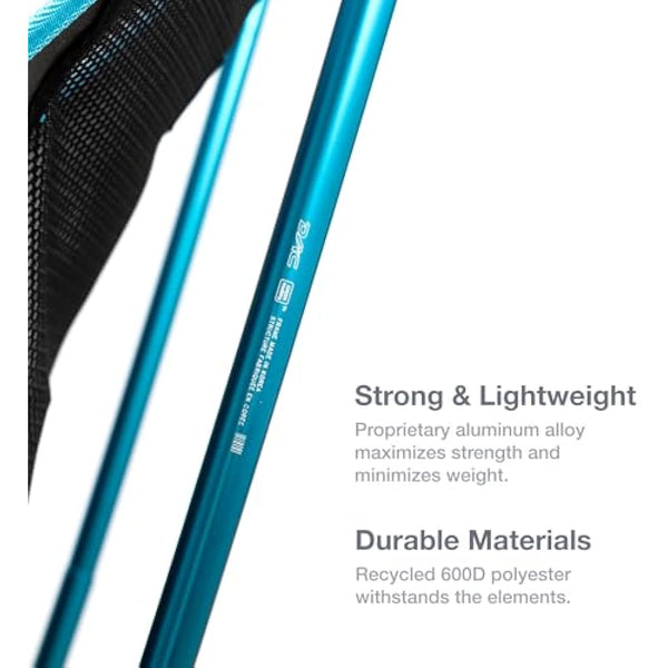 Helinox Sunset Chair Lightweight, High-Back, Compact, Collapsible Camping Chair, Flame Multiblock, with Pockets