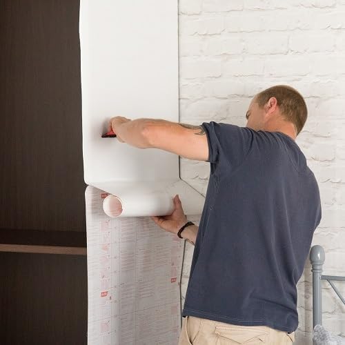 90cm x 5m d-c-fix GLOSSY WHITE sticky back plastic vinyl wrap film (200-5145)