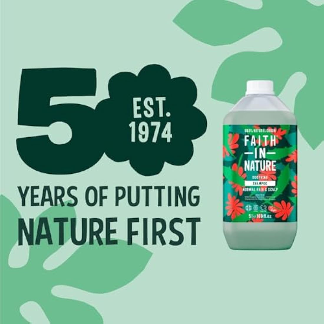 Faith In Nature Natural Aloe Vera Shampoo, Soothing for Normal Hair & Scalp, Vegan & Cruelty Free, No SLS, Silicones or Parabens, 5L Refill Pack