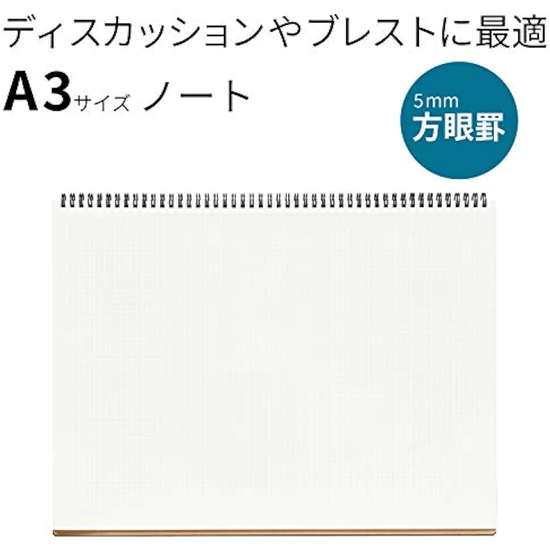 Maruman MNEMOSYNE Notebook 12.2 x 16.5 Inches (Horizontal A3), 5mm-squared, 70 Sheets (N167)