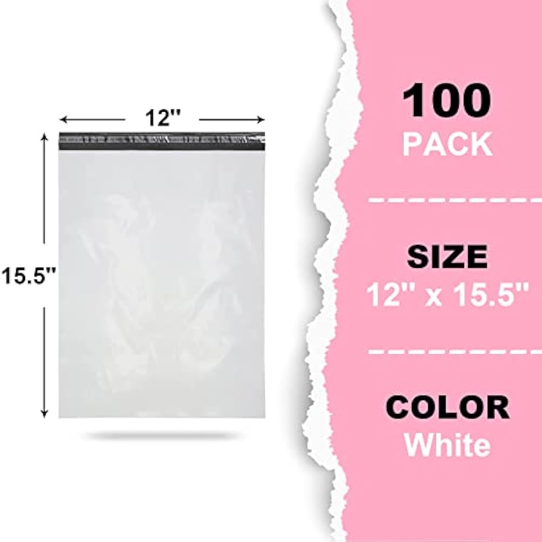 100 Pcs Mailing Bags - 12''x15.5''(305×380mm) - postage bag for clothes - parcel bags, shipping bag, packaging bags, Sealable Grey Mailing Bag Large