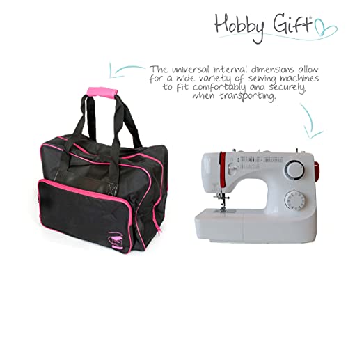 Hobby Gift Groves MR4660/FUC | Black Sewing Machine Bag | 43 x 35 x 22cm, Fushsia
