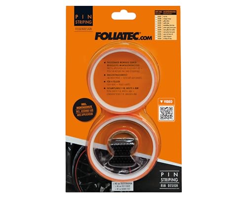 Foliatec FT34388 PIN-Striping rim design orange - Width 6mm: 4x2,15 meter
