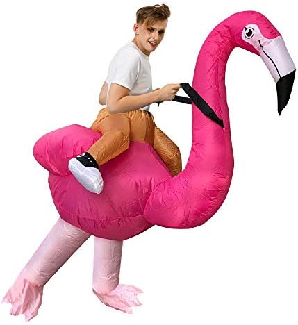 JASHKE Flamingo Costume Inflatable Costume Adult Inflatable Halloween Costumes Fancy Dress for Adult