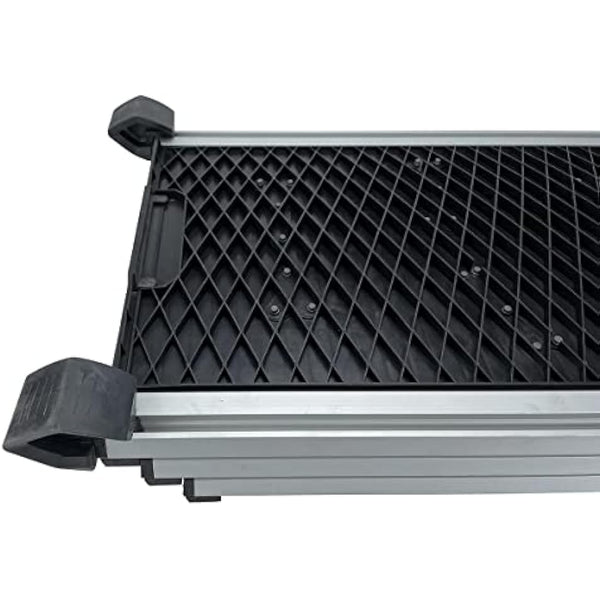 KATSU Tools Dog Ramp, 150lbs Loading Capacity, Aluminum Alloy Portable Foldable Lightweight Anti-Slip Ramp, 71-156cm, Black/Silver 699900