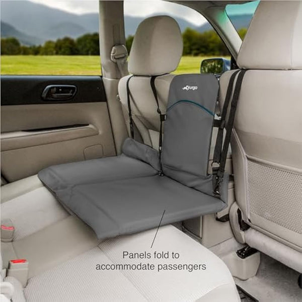 Kurgo, Rover Backseat Bridge, Rearseat Extension, Waterproof and Reversible, Black/Beige