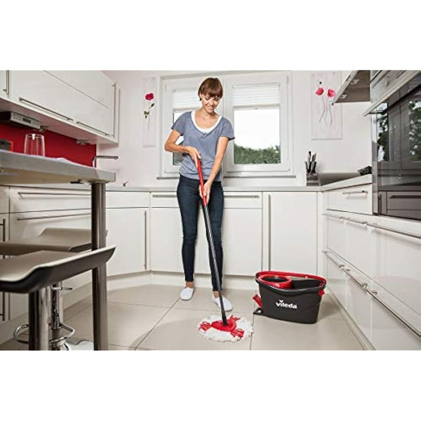 Vileda Turbo 2in1 Spin Mop Refill, Pack of 2 Turbo 2in1 Mop Head Replacements, Fits all Vileda Turbo Mops, Authentic Vileda Mop Head,Red,16.5 x 30 x 22 cm