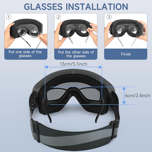 Findway Ski Goggles,Snowboard Goggles for Men Womens Ladies Over Glasses OTG, Magnetic Interchangeable Spherical Lens,Anti-fog 100% UV Protection,
