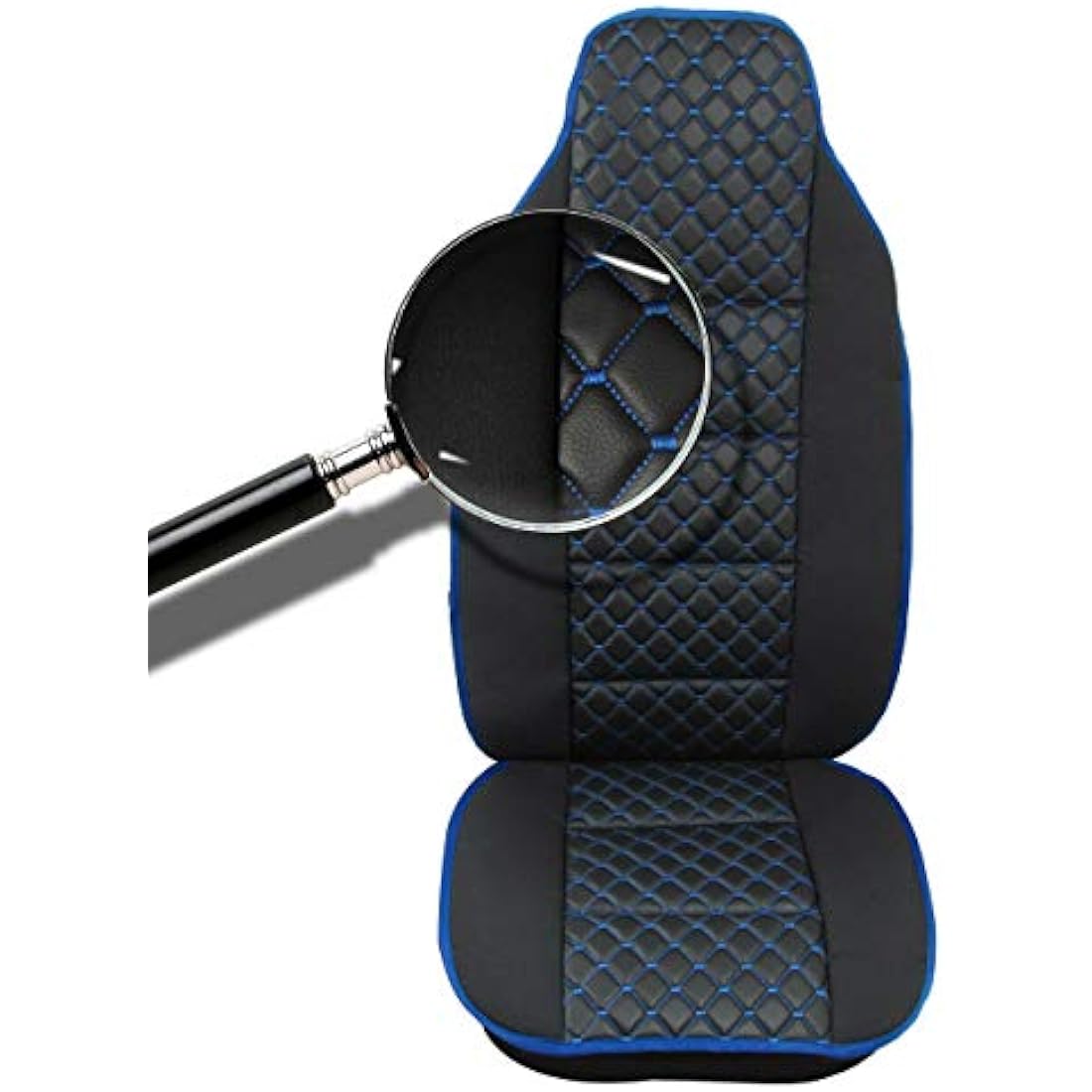 AB1 flexzon Premium Universal Black Leatherette & Fabric Comfort Seat Cover For Truck Lorry