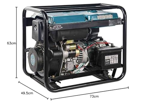 KS 9300DE-1/3 ATSR, diesel emergency generator 7500 W (400 V) / 6500 W (230 V), VTS phase switching system, diesel power generator EURO 5, LED display, air preheater, ATS connection