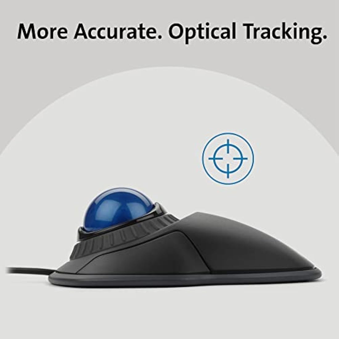 Kensington Orbit Mouse - Wired Ergonomic TrackBall Mouse for PC, Mac and Windows with Scroll Ring, Ambidextrous Design and Optical Tracking - Blue (K72337EU)