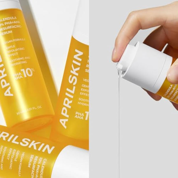APRILSKIN Calendula10% PHA+AHA Resurfacing Serum | Vegan, Cruelty-Free | Dry, sensitive, acne-prone skin