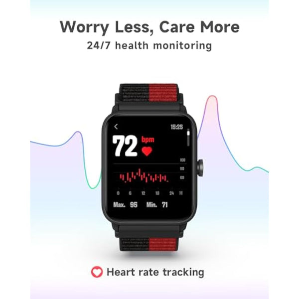 BIGGERFIVE Kids Smart Watch, Fitness Tracker Watch Pedometer, Heart Rate, 5ATM Waterproof, Sleep Monitor, Alarm Clock, Calorie Step Counter, Puzzle Games, 1.5" HD Touch Screen for Boys Girls Ages 5-14