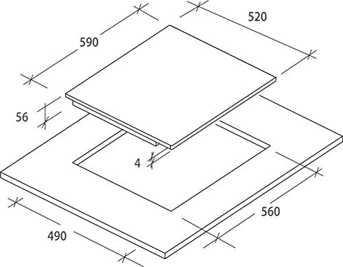 Candy CI642CTT/E1 60cm Induction Hob, 4 Boosters, Touch Control, Black Glass