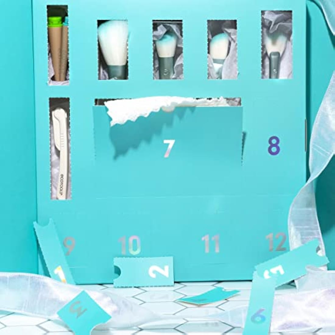 EcoTools Limited Edition 12 Days of Bliss Christmas Gifts, Makeup Brushes and Beauty Sponges, Premium Quality