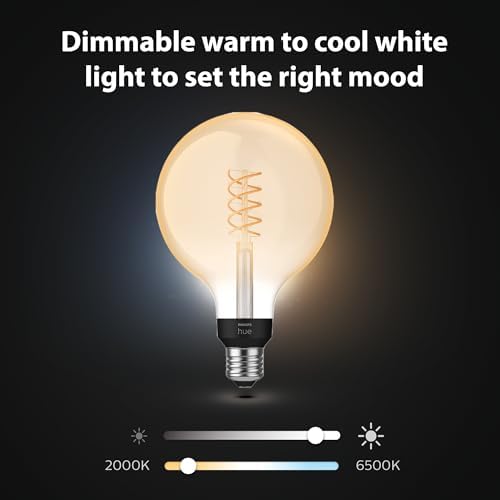 Philips Hue White Filament Globe E27 G125