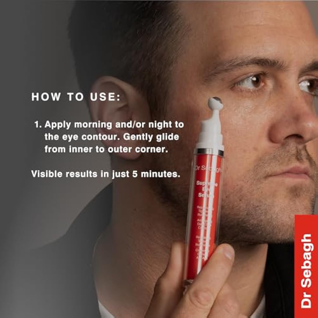 Dr Sebagh Supreme Eye Serum (15ml) - Advanced Roll-On Formula | Designed to Aid Smoother Younger & Firmer-Looking Skin | Helps Reduce Puffiness Circles Fine Lines & Wrinkles | Boosts Elasticity