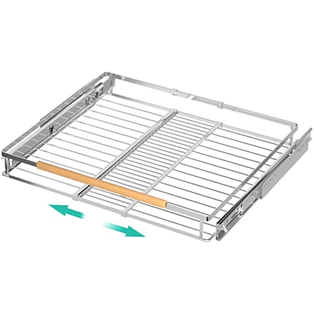 iPEGTOP Pull Out Cabinet Drawer Shelf Organizer, Extendable Sliding Slide Out Pantry Shelves Storage Heavy Duty for Kitchen Cabinets Under Sink, Adjustable Width 16.3~26.3" W x 17.3" D