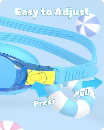 Findway Kids Swimming Goggles,Girls Boys Children Swim Goggles, Leakproof Anti Fog Lens Silicone Protection Swimming Goggles Kids for 3-14 Years Old