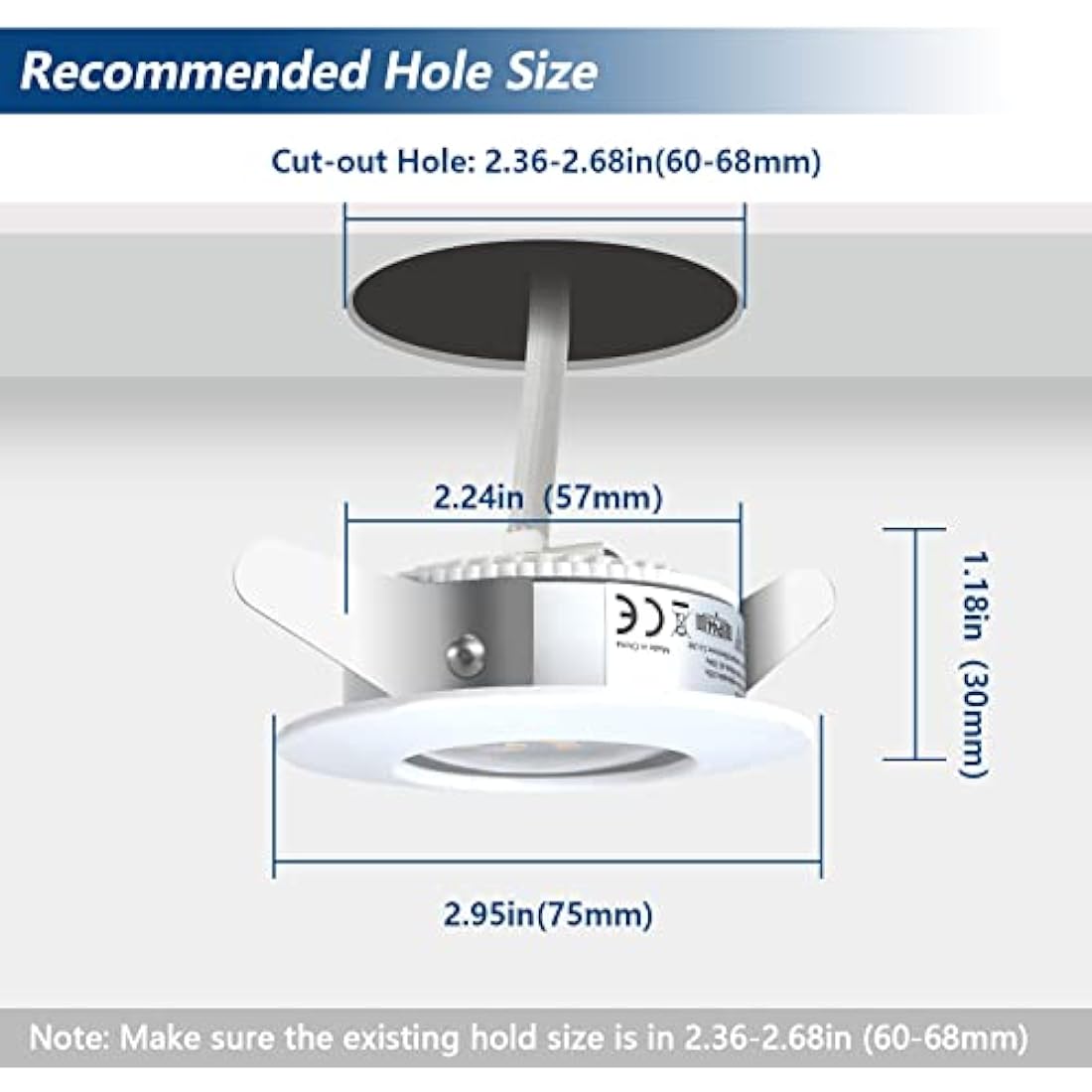 HiBay 20x 7W LED Downlights White Recessed Spotlights Ceiling Lights IP44 Spots Light Ultra Slim Downlight Neutral White 4500K 240V